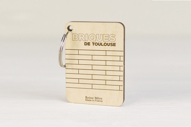 Porte-clés en bouleau fabriqué en France