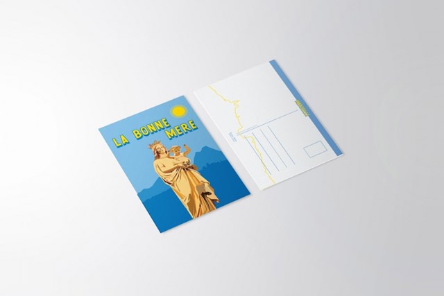 Carte postale en papier recyclé fabriquée en France