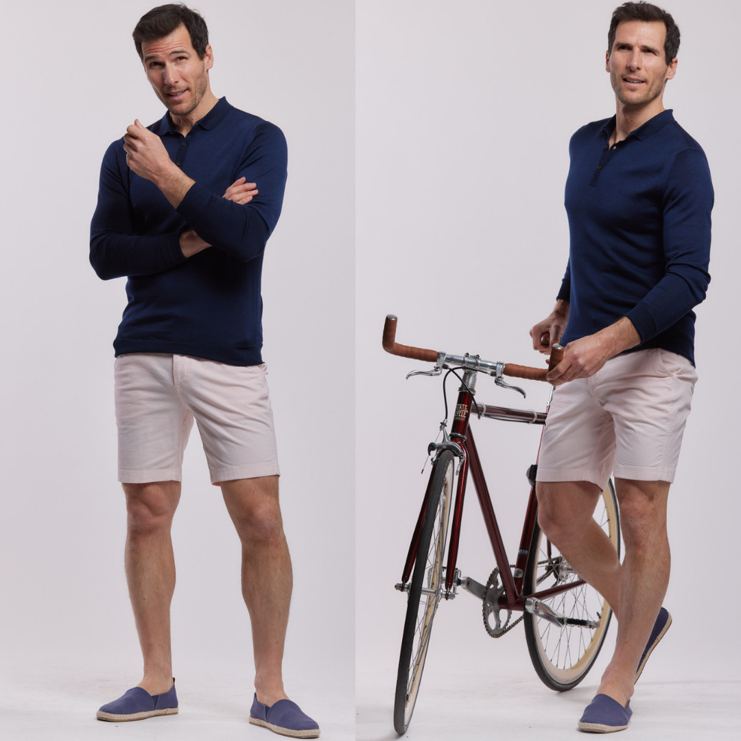 pull Amsterdam col bouton en laine merinos et Tencel