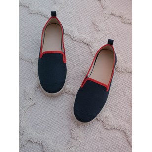 Espadrilles en bouteilles de plastique recyclées - Navy Red