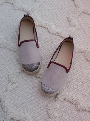 Espadrilles en bouteilles de plastique recyclées - Rose Paillettes