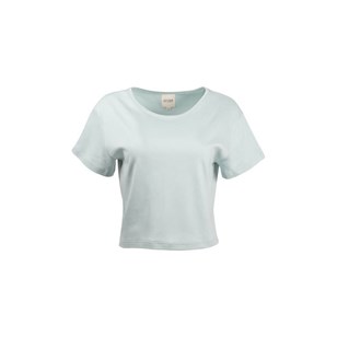 Crop Top en coton bio "Lagoon" - Bleu