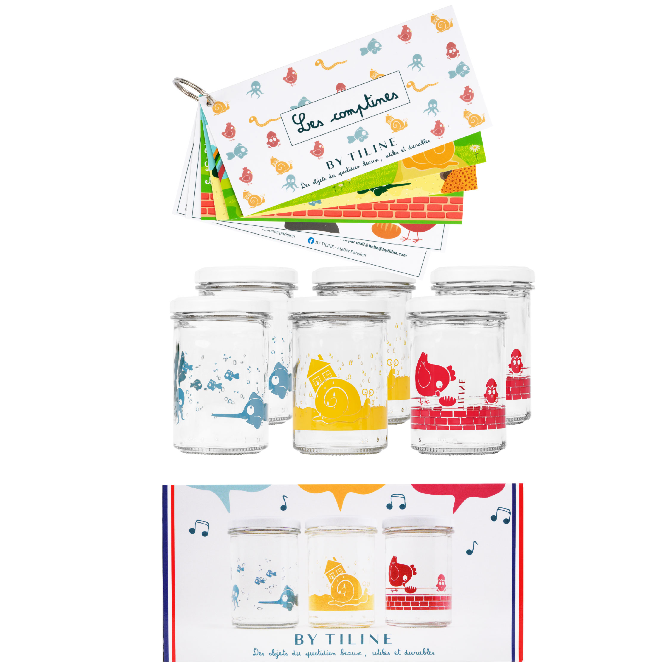 Coffret de 6 Jolis Pots en verre 9