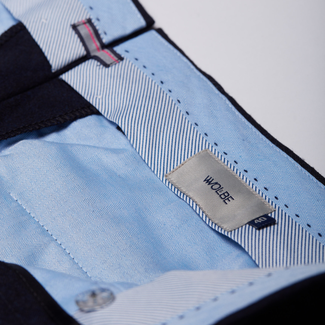 city pant sans pince homme en laine merinos super 130