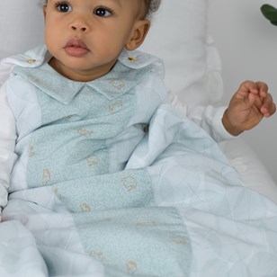 Gigoteuse 6-18 mois en coton bio - motif feuillage