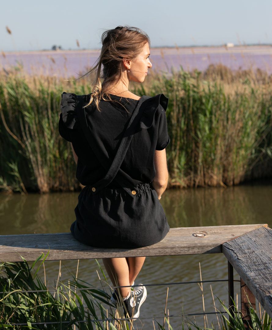 Jupe midi fendue éthique et éco-responsable