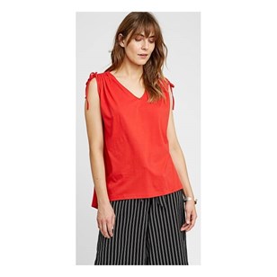 Top sans manche en coton bio "Rowan" - Rouge