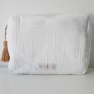 Trousse de toilette en gaze de coton bio