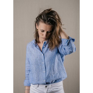 CHEMISE ESSENTIELLE EN LIN - À rayures - 