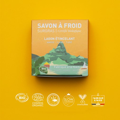 Lagon Étincelant | Savon à froid surgras certifié BIO