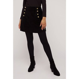 Jupe courte en coton bio "laila" - Noir