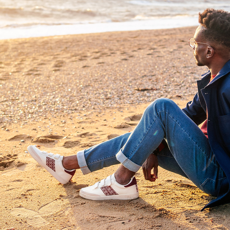 Basket à scratch en cuir - N’go 8