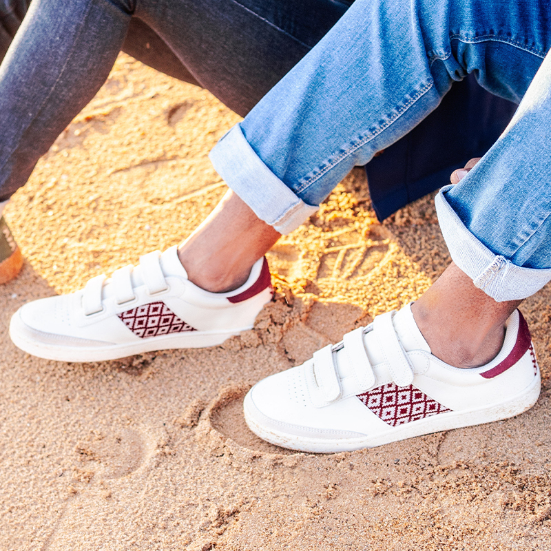 Basket à scratch en cuir - N’go 9