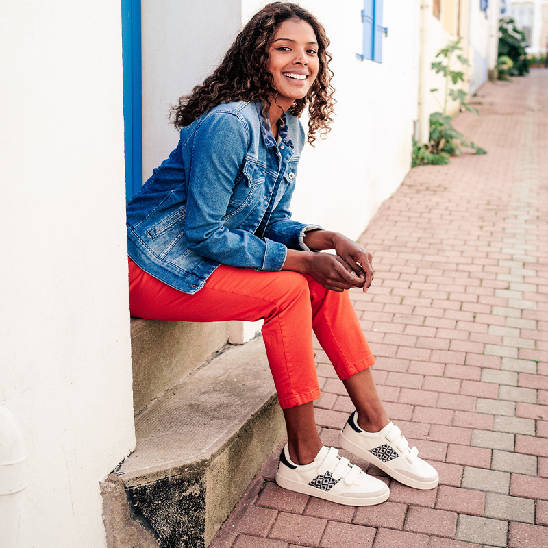 Basket à scratch en cuir - N’go 9