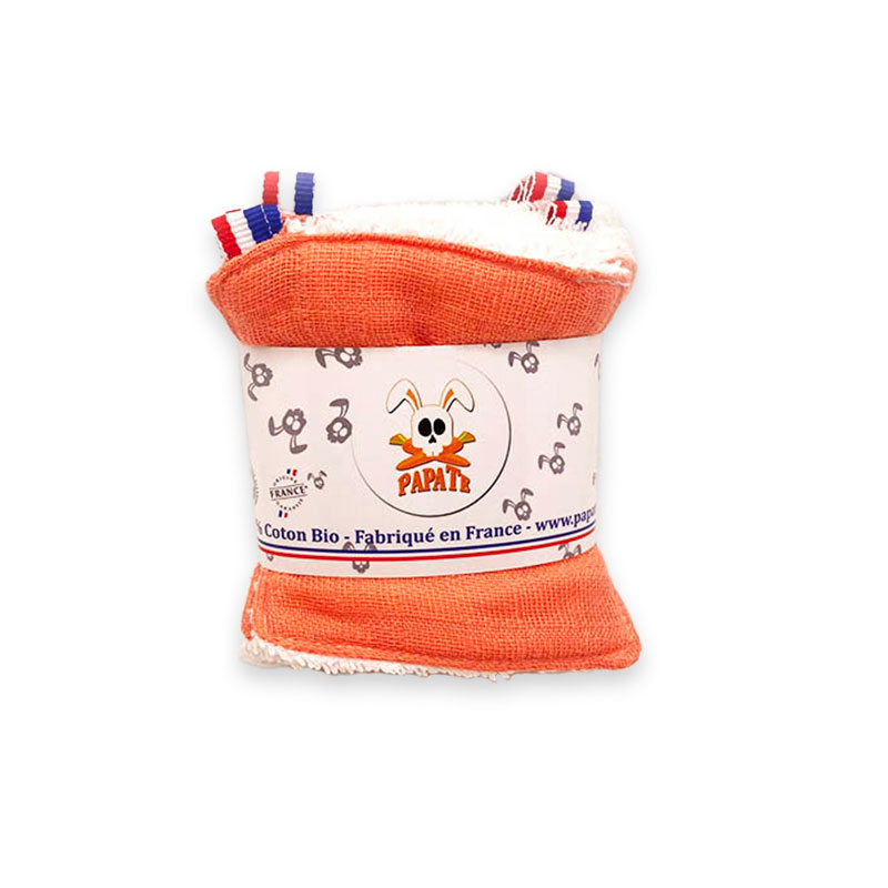 Lingettes lavables en Coton Bio Blanc et Rouge 6