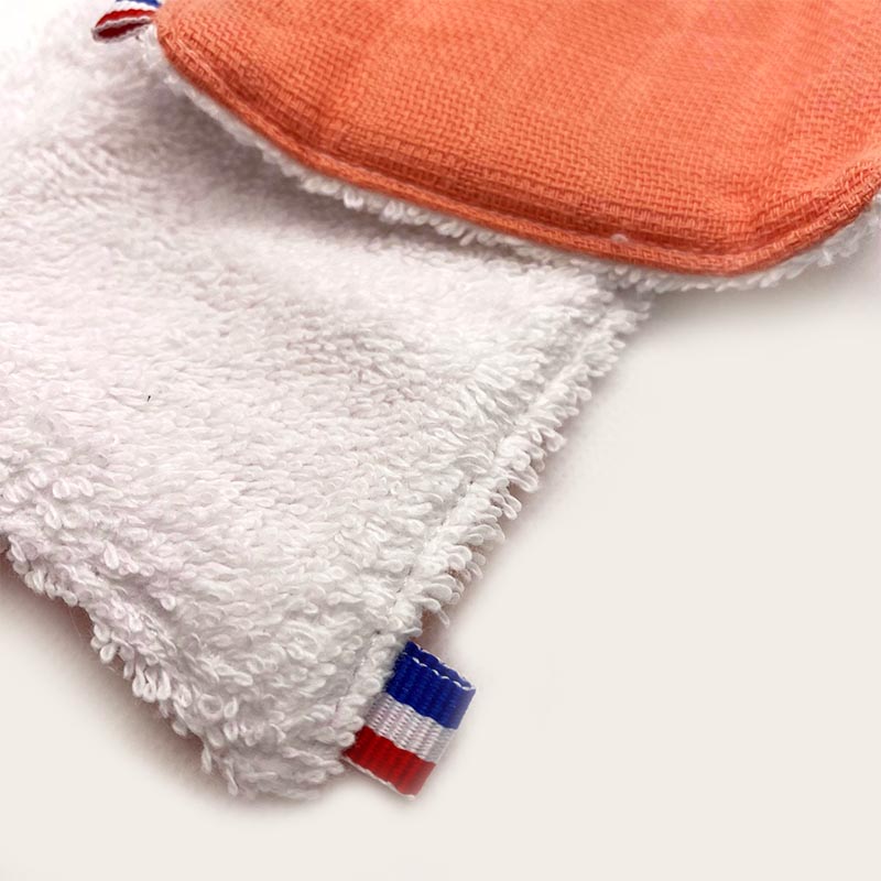 Lingettes lavables en Coton Bio Blanc et Rouge 5