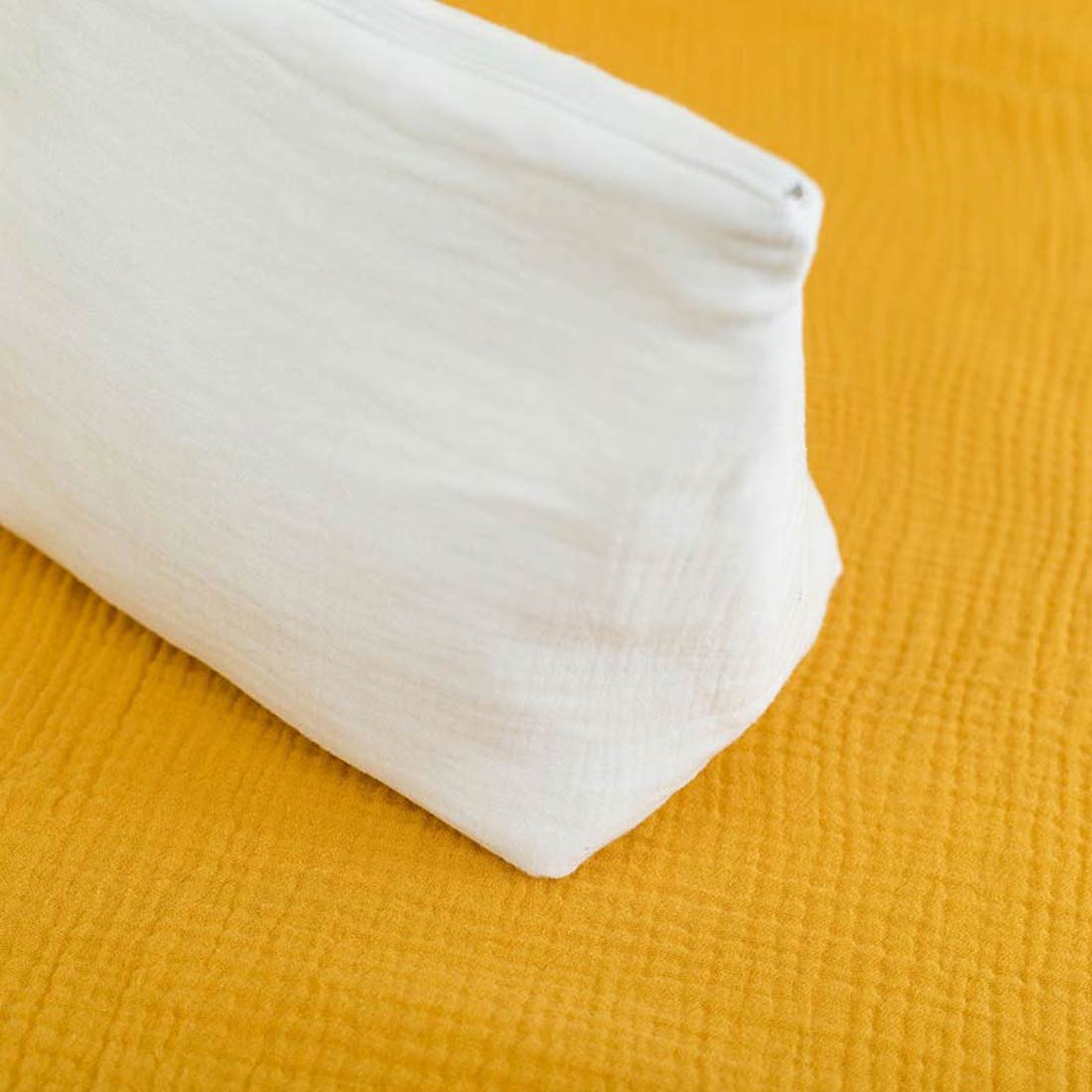 Trousse de Toilette en Coton Bio Blanc 3