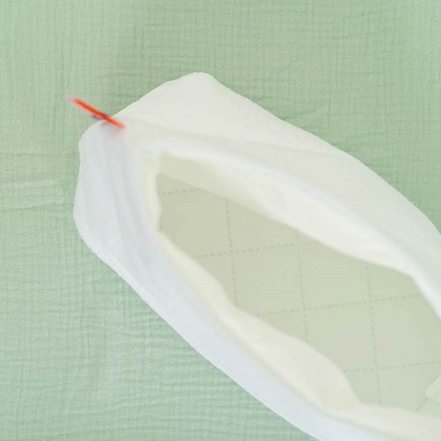 Trousse de Toilette en Coton Bio Blanc 5
