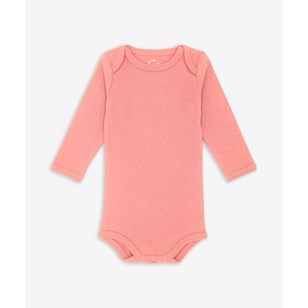 Body manches longues en coton bio - Vieux Rose