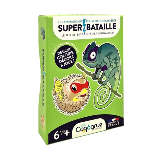 SUPER BATAILLE ANIMAUX INCROYABLES LE JEU DE CARTES CREATIF A PERSONNALISER