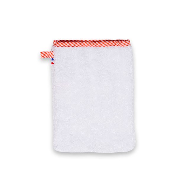 Gant de toilette en Coton Bio Blanc 2