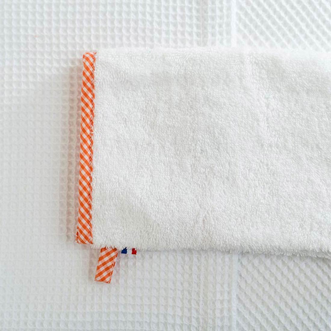 Gant de toilette en Coton Bio Blanc 5