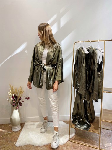 Alicia - Kimono court or noir 