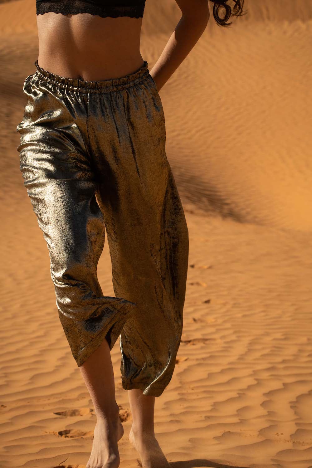 Pantalon Martine - Or Noir  2