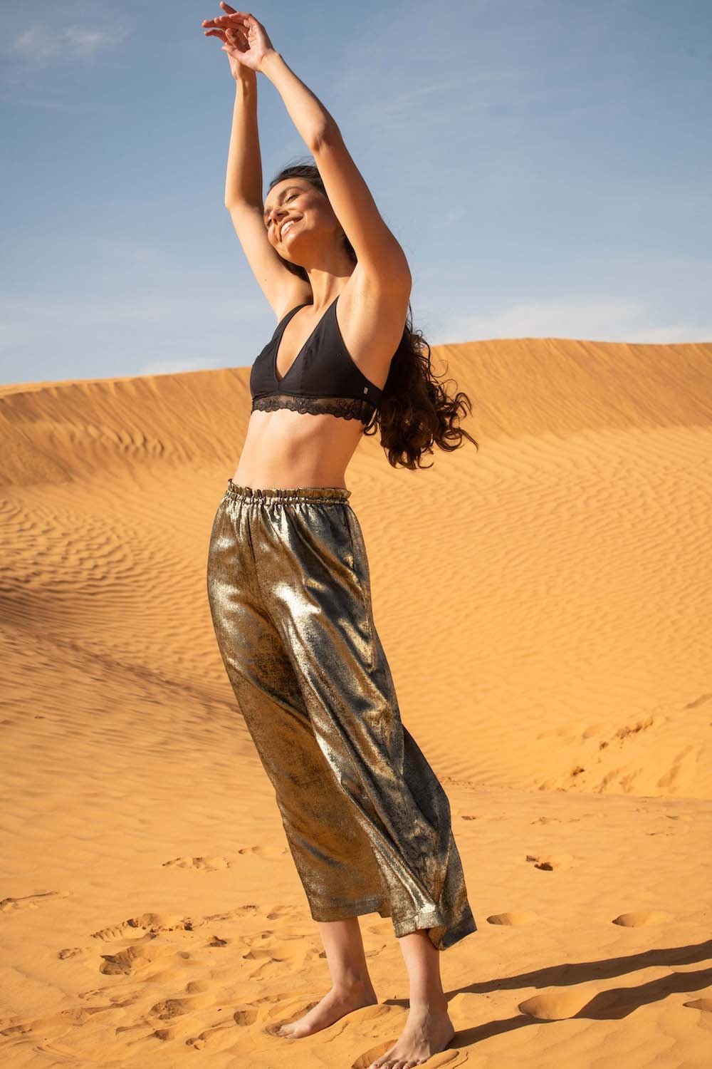 Pantalon Martine - Or Noir  4