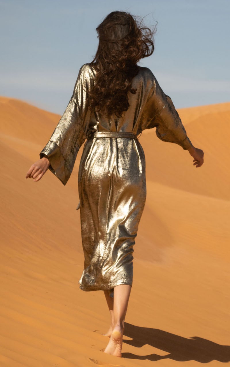 Elsa - Kimono long Or Noir  4