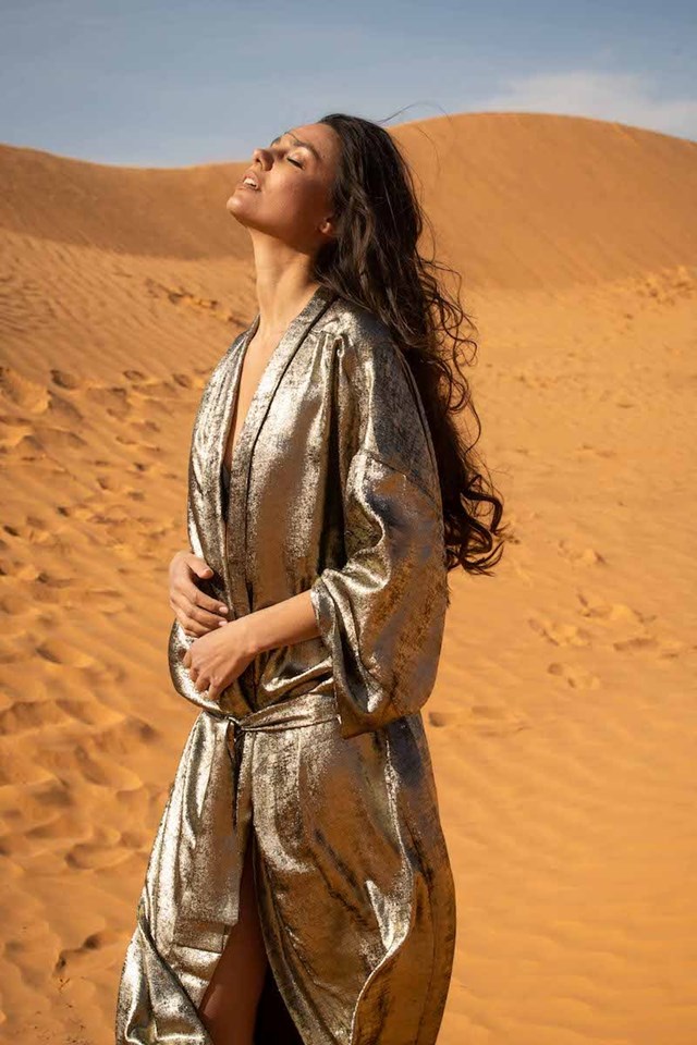 Elsa - Kimono long Or Noir  5