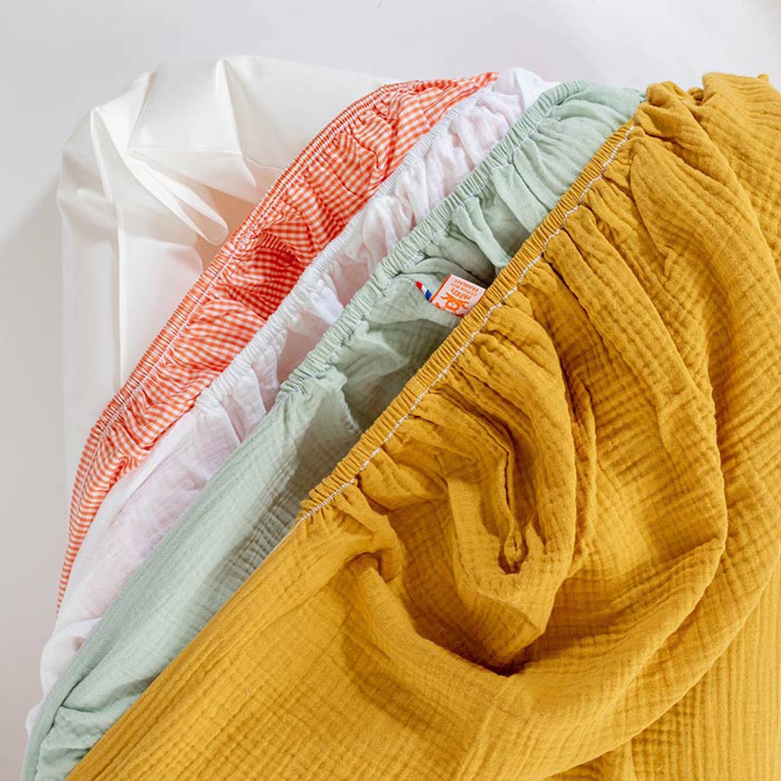 Housse de Matelas à Langer en Coton Bio Vert 7