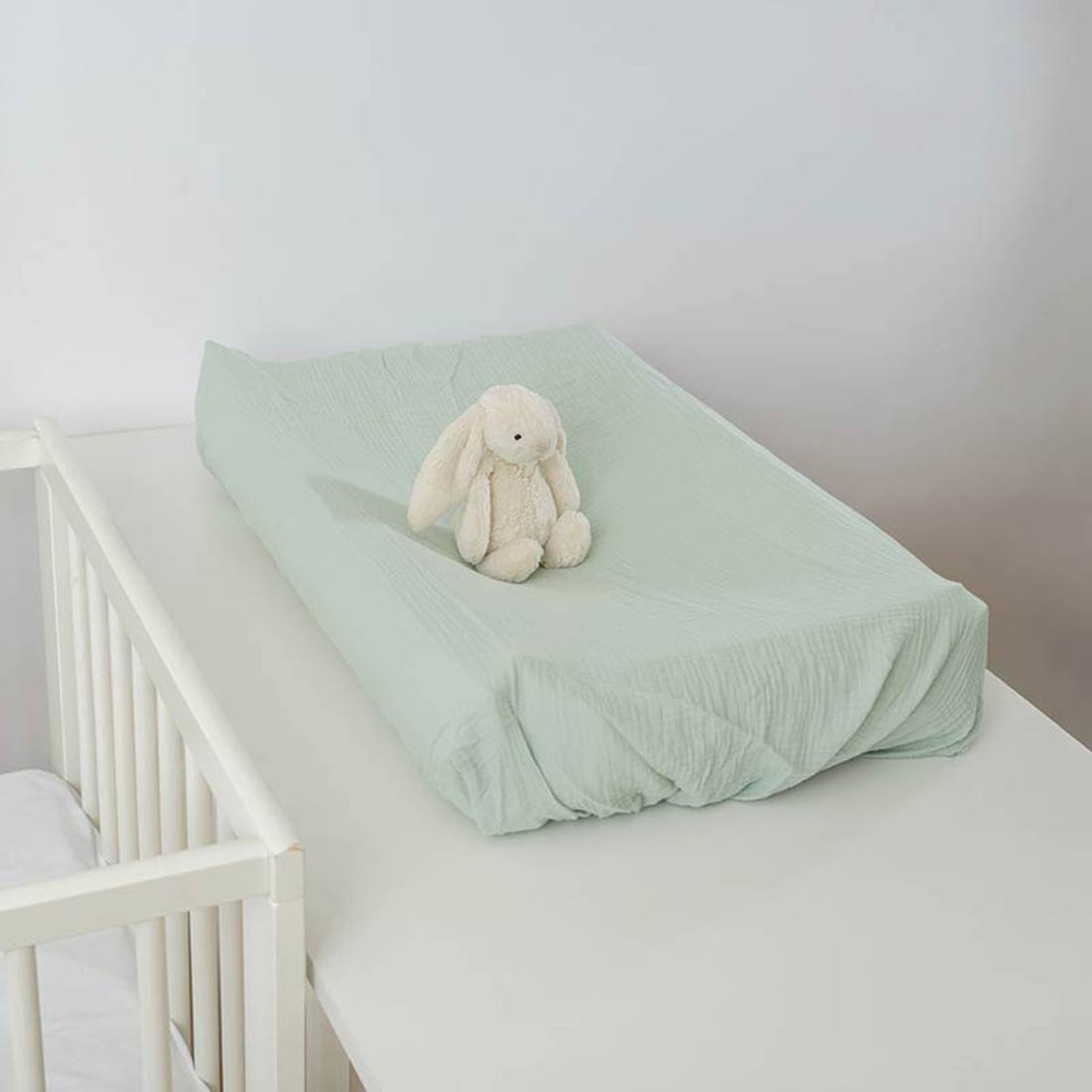 Housse de Matelas à Langer en Coton Bio Vert 3