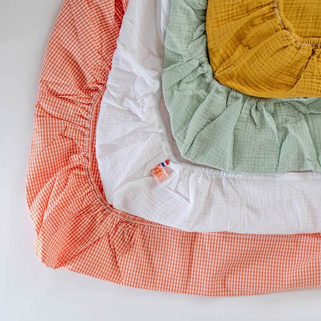 Housse de Matelas à Langer en Coton Bio Blanc 3