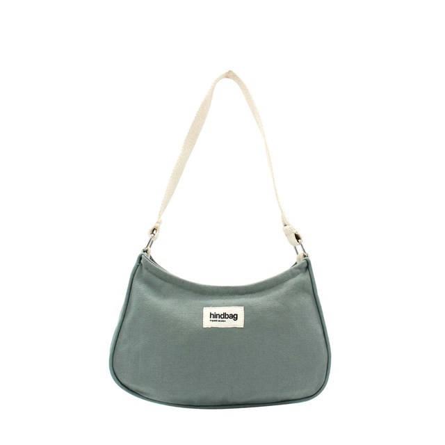 Sac baguette ROMY, vert sauge, coton bio 2