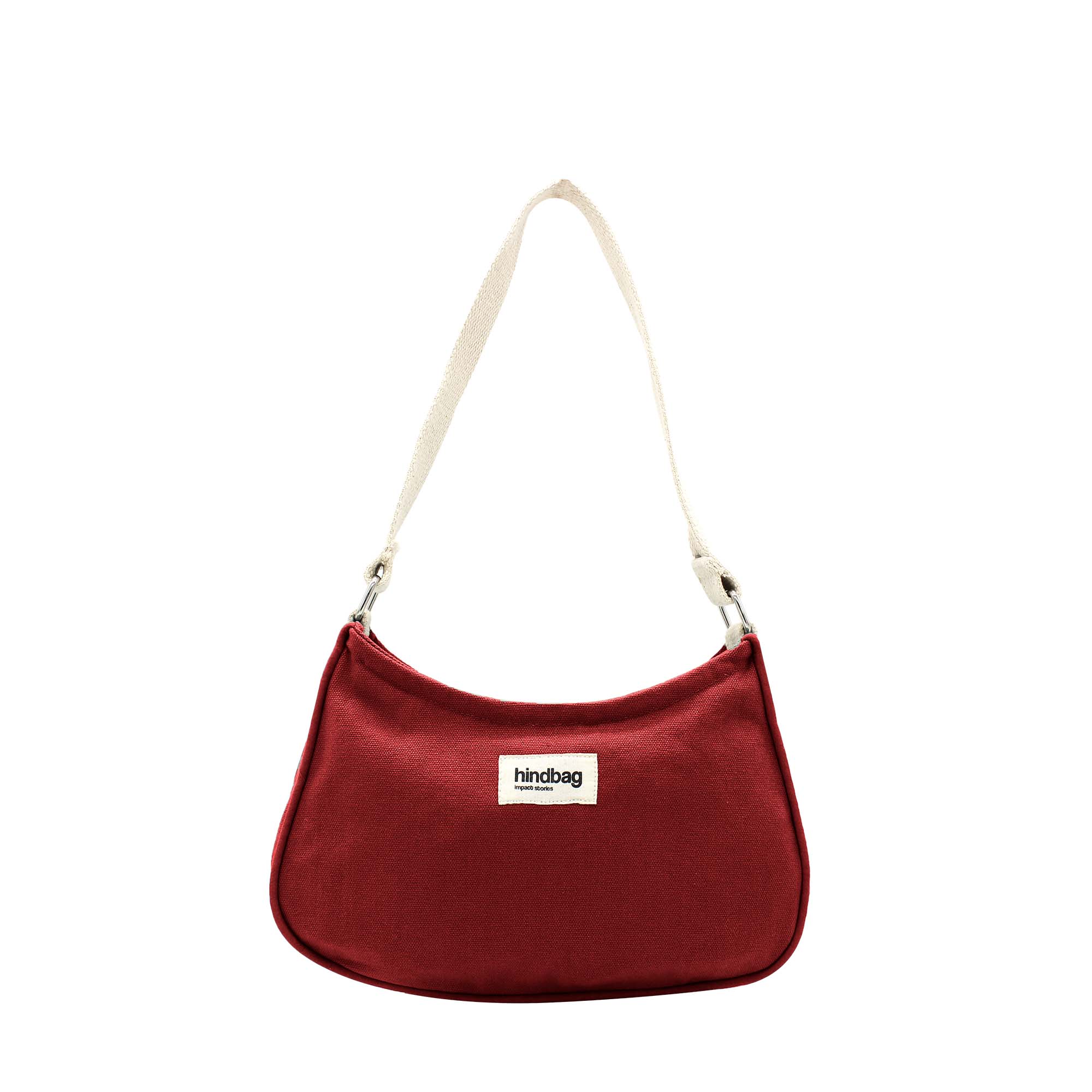 Sac baguette ROMY, rouge terracotta, coton bio 2