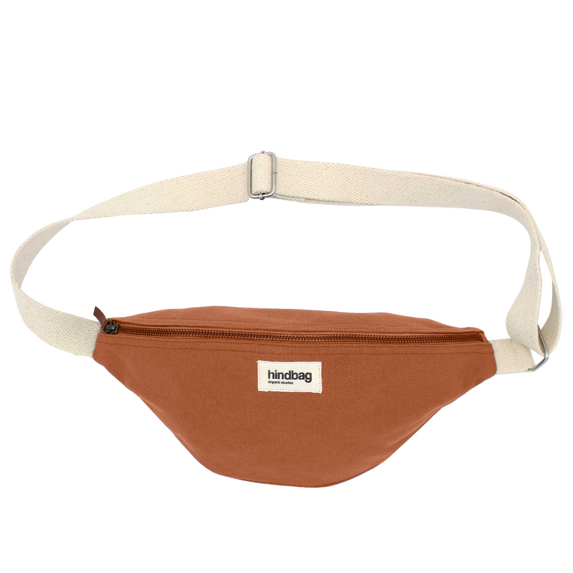 Sac banane OLIVIA, orange sienne, coton bio 2
