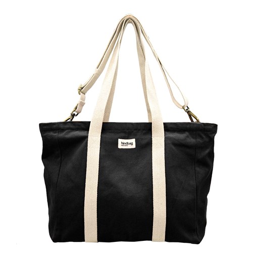 Sac cabas avec bandoulière CESAR, noir, coton bio