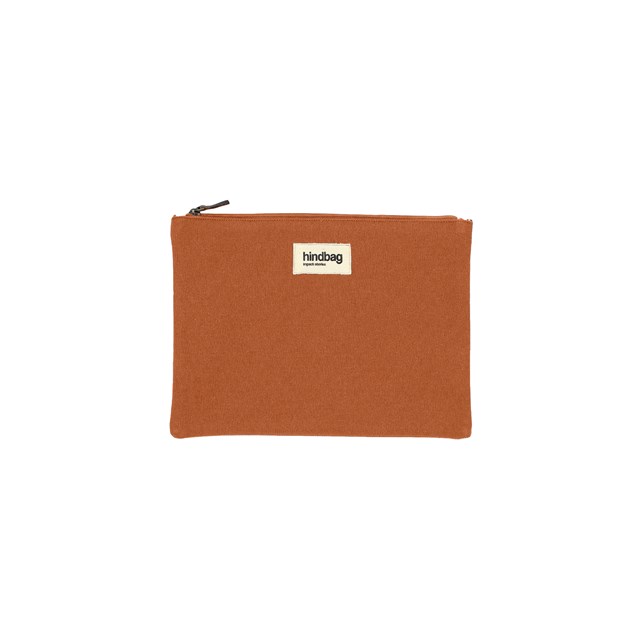 Pochette EMA, orange siienne, coton bio 2