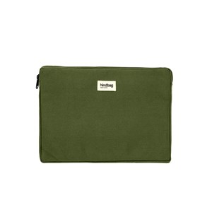 Housse d'ordinateur AVA, vert olive, coton bio