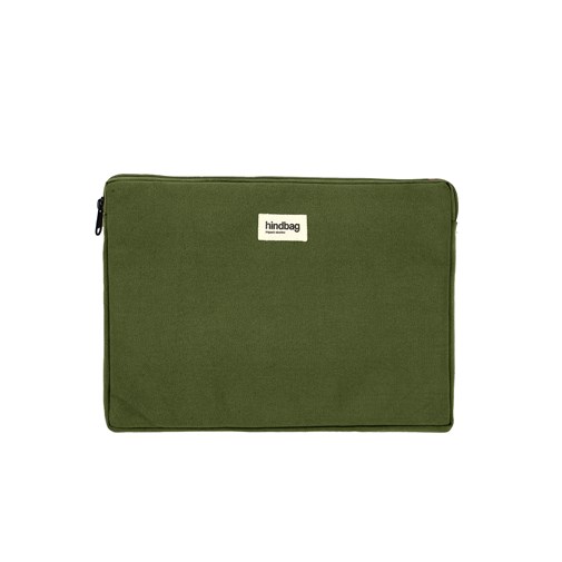 Housse d'ordinateur AVA, vert olive, coton bio