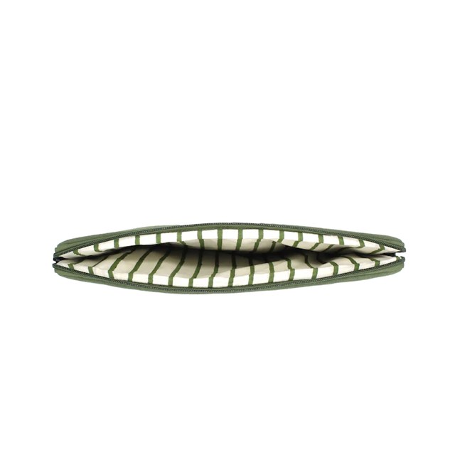 Housse d'ordinateur AVA, vert olive, coton bio 3