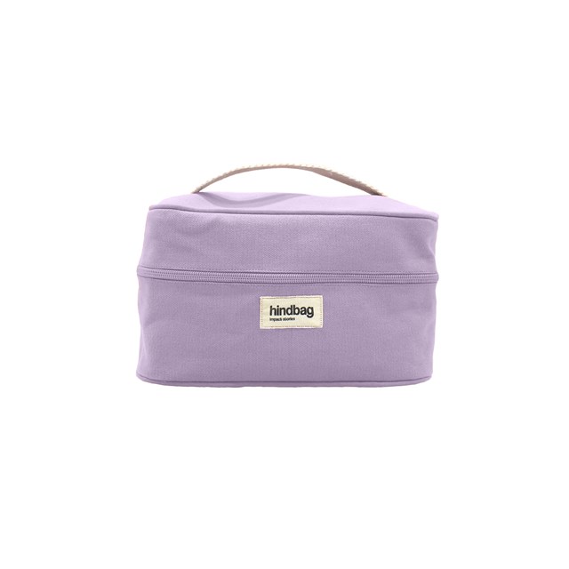 Trousse de toilette Vanity GASPARD, lilas, coton bio 2