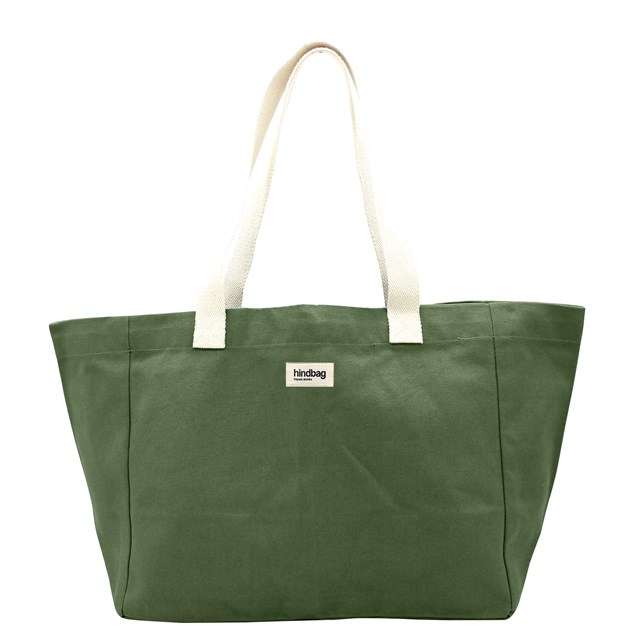 Sac cabas CLAUDE, olive, coton bio 2