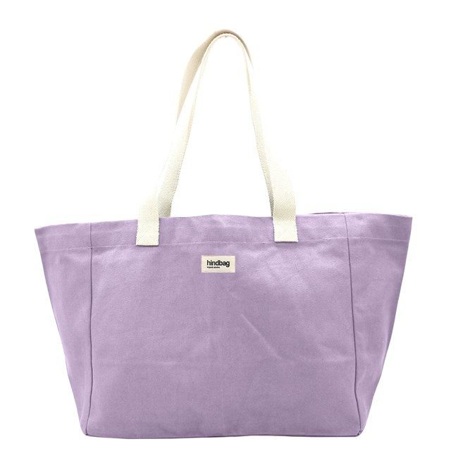 Sac cabas CLAUDE, lilas, coton bio 2