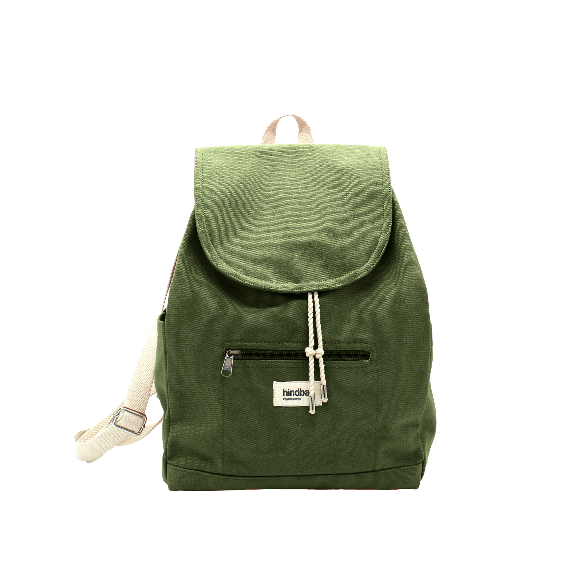 Sac à dos ELIOT, olive, coton bio 2