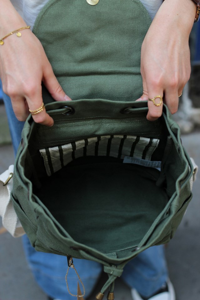 Mini sac à dos MINI ELIOT, olive, coton bio 3