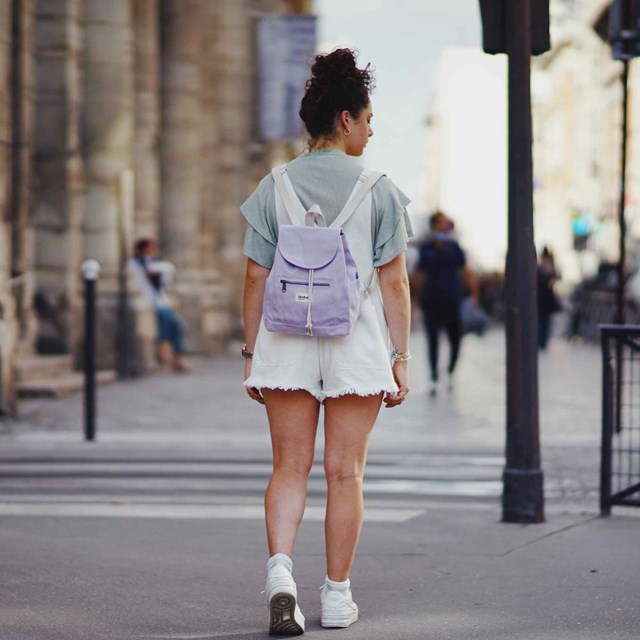 Mini sac à dos MINI ELIOT, lilas, coton bio 3