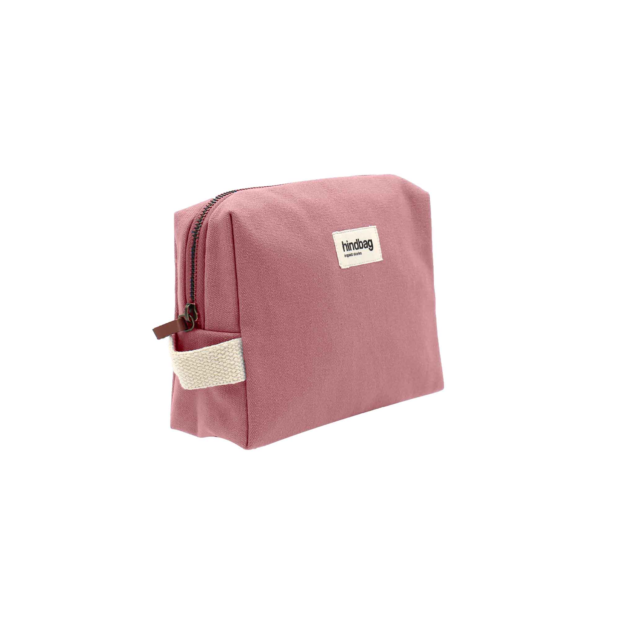 Trousse de toilette LEON, rose blush, coton bio 3