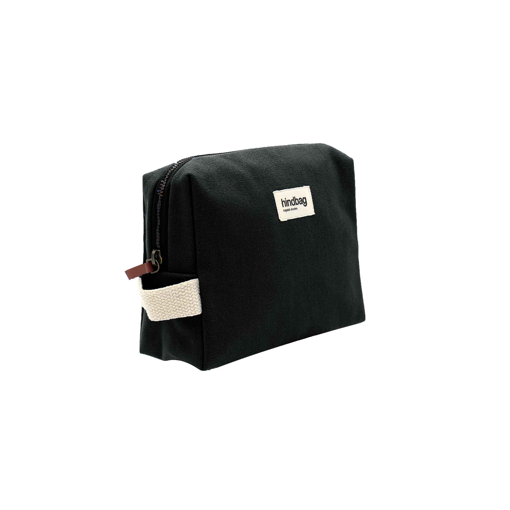 Trousse de toilette LEON, noir, coton bio 3